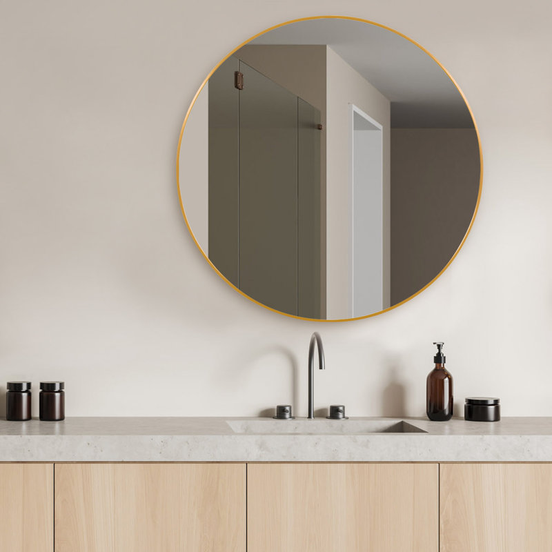 Mercer41 Round Bathroom Mirror & Reviews | Wayfair